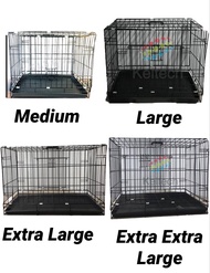 Collapsible Dog Cage | Pet Cage | Cat Cage Medium Large XL and XXL size Black