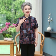Grandmas Clothing Ladies Summer Shirts Elderly Clothes Old Ladies Spring Clothes Mothers Stylish Top