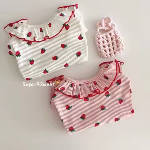 2026 Dog Clothes Summer Pet Strawberry Print Dog T-Shirt Cute Dog Vest Dog Shirt Small Dog Accessori