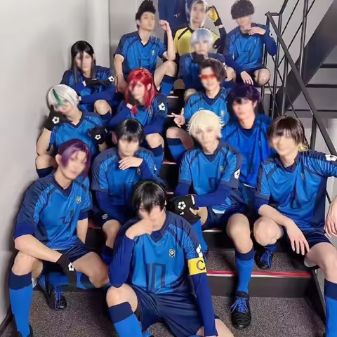 Anime Blue Nagi Seishiro Cosplay Costume Wig Football Jersey Isagi Jersey Sportswear for Men Women H
