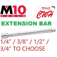 M10 / JONNESWAY TAIWAN SOCKET BOX SPANNER EXTENSION BAR TAMBAH PANJANG RATCHET 2" 3" 5" 6" 8" 10" 1/