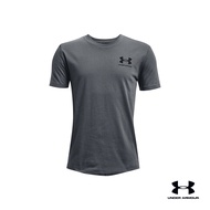 Under Armour UA Boys Sportstyle Left Chest Short Sleeve อันเดอร์ อาร์เมอร์ เสื้อออกกำลังกายสำหรับเด็กชาย