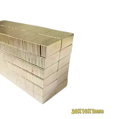 20mmX10mmX1mm thin sheet strong magnet rectangular rare earth permanent neodymium iron boron strong 