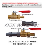 HATO COMPRESSOR FAUCET PACKAGE + NOZZLE HATO FAUCET/ 1/4 LK-1 + NOZLE JET CLEANER LN-02