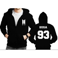 Jaket Resleting BTS / Jaket Hoodie BTS Suga