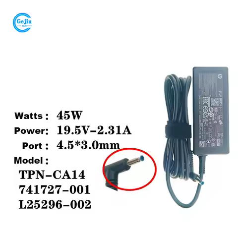 NEW ORIGINAL Laptop Power Adapter for HP 15-DW DY GR 45W 19.5V-2.31A TPN-CA14 741727-001 L25296-002