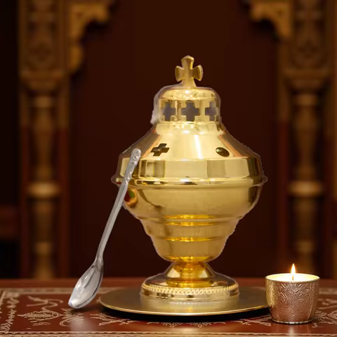 HTISOK Holy Grail Holy Box Rosary Gold-plated Liturgical Supplies Holy Communion Cup Mass Supplies