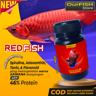 Pelet Ikan Arwana REDFISH Makanan Pakan Ikan Arwana Super Red Golden Red Silver Red Jardini Silver Pakan Ikan Arwana Makanan Ikan Arwana