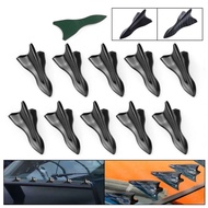 10Pcs Shark Fin Diffuser Vortex Generator Car Wing Roof Spoiler Bumper Universal