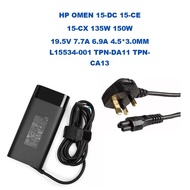 HP Gaming Charger OMEN 15-DC 15-CE 15-CX 15-EC 19.5V 6.9A 7.7A (4.5*3.0MM) 135W 150W L15534-001 TPN-