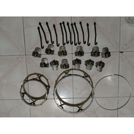 Accessories tabla drumRing full set size 6 in dit 18-23 inch thick iron chrome anti-rust model v. ra