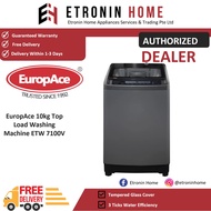 EuropAce 10kg Top Load Washing Machine ETW 7100V