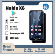 Nokia X6 Smartphone Android smartphone full screen dual-card dual standby 4G 64G black  Used phone