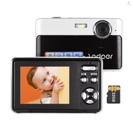 Andoer 4K Compact Digital Camera Video Camcorder 48MP 2.4 Inch IPS Screen 16X Digital Zoom Anti-shake Smile Capture Built