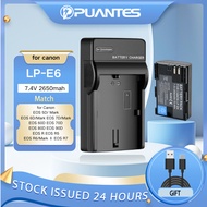PUANTES LP-E6/E6 camera battery+USB single slot charger matching Canon EOS 5D/ Mark EOS 6D/Mark EOS 