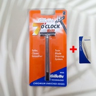 ยิลเลตต์ มีดโกนใบมีดคู่เสริมโครเมียม 7 OClock PII Twin Blade Shaving System