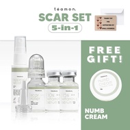 Teamon Scar Set 5in1 + Numb Cream | Scar Roller Microneedle | Dark Spot Skin
