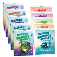 Oxford Phonics World 5 Reading Books + 5 Workbooks Set Educational Toys for Children English Teaching Books for Kids Montessori