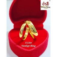 Wing Sing Cincin Belah Rotan Licin Padu Emas 916/916 Gold Plain Ring CBR  三生三世黄金光圈素圈戒指