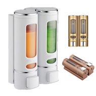 Single/Double 400ml Soap Dispenser Wall-mount Shower Bath Shampoo Dispenser Liquid Soap Container Ba