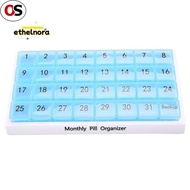 OS Monthly Pill Organizer 31 Compartments, 1 Per Day, 4 Week Full Month 31 Day Pill Organizer