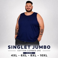 Plain Men's Singlet JUMBO 4XL 6XL 8XL combed cotton 24S Plain Men's Undershirt/ BIG Size 4XL 6XL 8XL