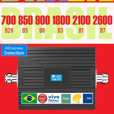 Brasil 1 Band B28 B8 B7 B3 B3 B1 700 850 900 1800 2100 2600 Cellular Signal Amplifier iPhone Booster