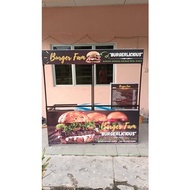 Stall Burger Lipat 6x2 Kaki Heavy Duty Full Set Free Design dan Sticker