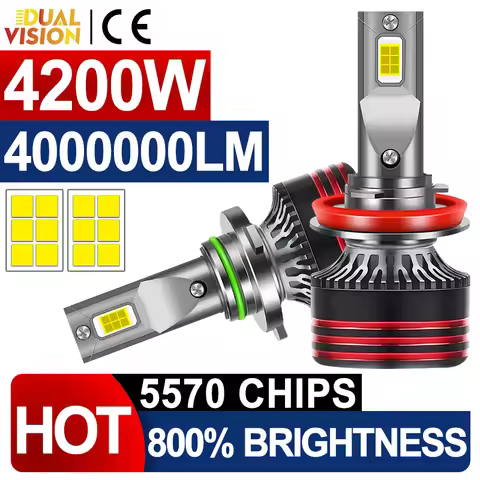 M8PRO H7 LED 4200W H4 H3 H1 H8 H9 H11 9005 HB3 9006 HB4 9012 HIR2 Headlight Bulb Canbus 9054 CSP M8 