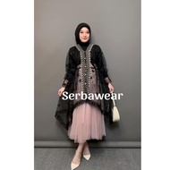 Lexia Outer Tunic Tille Ribbon THERE IS JUMBO XXL LD 120 - 140CM | Outer Tille gardenia | Outer Invi
