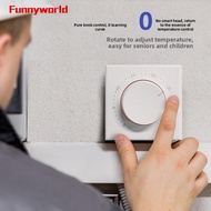 Screenless Knob Thermostat IP20 Protection Rating Flame Retardant Shell