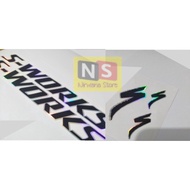 Promo S-works Specialized Hologram decal sticker sworks - White Discount