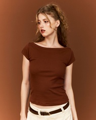 Dude and Co. - DC© Boatneck Top เสื้อยืด เสื้อปาดไหล่