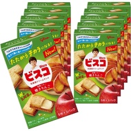 Bisco Baked Apple Bisco Glico Lactobacillus Cream Sandwich Biscuit 15 pieces × 10 packs Ezaki Glico