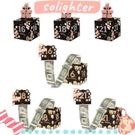 SOLIGHTER Birthday Money Box, 16th 18th 21st Happy Birthday Cash Pull Gift Boxs,  Paper Creative Bir
