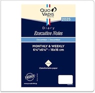 QUOVADIS qv906rech-gd Notebook Diary (2025 Edition) Executive Notebook/Refill (Gold Edge) (Weekly Ve