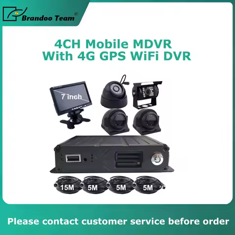 4 Channel 1080P Dual SD DVR 512GB SD Card 4G GPS WiFi DVR Video Recorder for Training Car 4CH Mobile