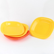 21cm Square plastic plate (Random Color) Model Square-plastic-plate-00i-Yai