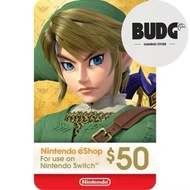 [Fast] Nintendo eShop Code (USD 50) Nintendo Switch gift card | Pantas Murah Cepat
