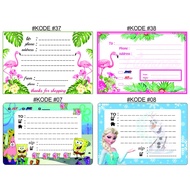 Online shop shipping paper sticker material / number 5-8