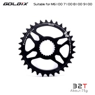 GOLDIX จักรยานเสือภูเขาบวกและลบฟันแผ่นดิสก์แผ่นดิสก์เดียว7075อลูมิเนียมโดยตรงติด40tm8100 7100