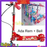3-Wheel Scooter Otoped/ 3-Wheel Children's Scooter/ Character + Brake HAPPYNESS 1
