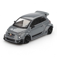 Mini GT MGT00995 995 1/64 Abarth 595 LB-WORKS x Abas Works Grey LHD Diecast Scale Model Car