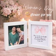 DOUBLE SQUARE PHOTO FRAME 10x10cm, 15x15cm, 20x20cm Glass Surface - TABLE GIFT DECORATION - Photo Pr