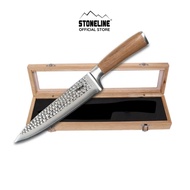 STONELINE® Hammered Damascus Steel Knife Chef's Knife 34 cm