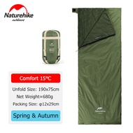 FHJIK Naturehike ถุงนอนถุงนอนเบามาก LW180ผ้าฝ้ายกันน้ำการเดินป่าฤดูร้อนถุงเดินเขาตั้งแคมป์นอนหลับ NB