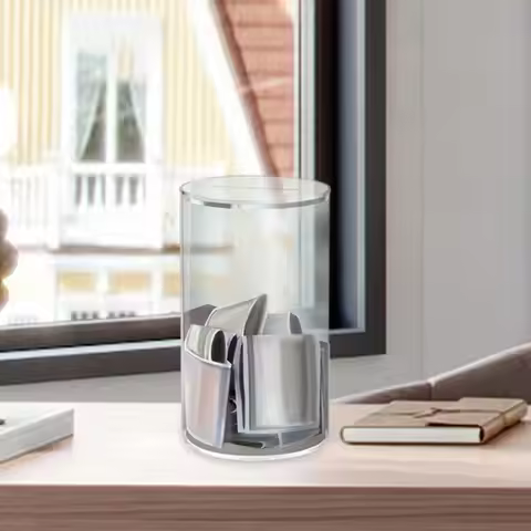 Fashion Cylindrical Acrylic Piggy Bank Clear Large Capacity Money Saving Box New Change Jar Coin Con