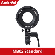 Ambitful MB01/02 Mini Mount to Bowens Mount Photography Accessories For YONGNUO YN150 IFOOTAGE 60/13