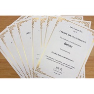 Certificate Printing / Custom Sijil A4 150gsm | School & Award Certificate