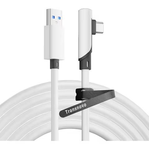 TRANSNOVO VR Link Cable 16ft Compatible with Meta Quest 3/3S Accessories For Quest 2/3/3S/Quest Pro/